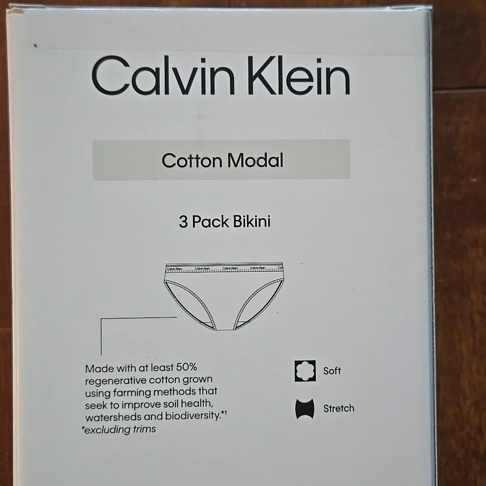 Calvin Klein Cotton Modal Bikini Set - Black, Gray, White